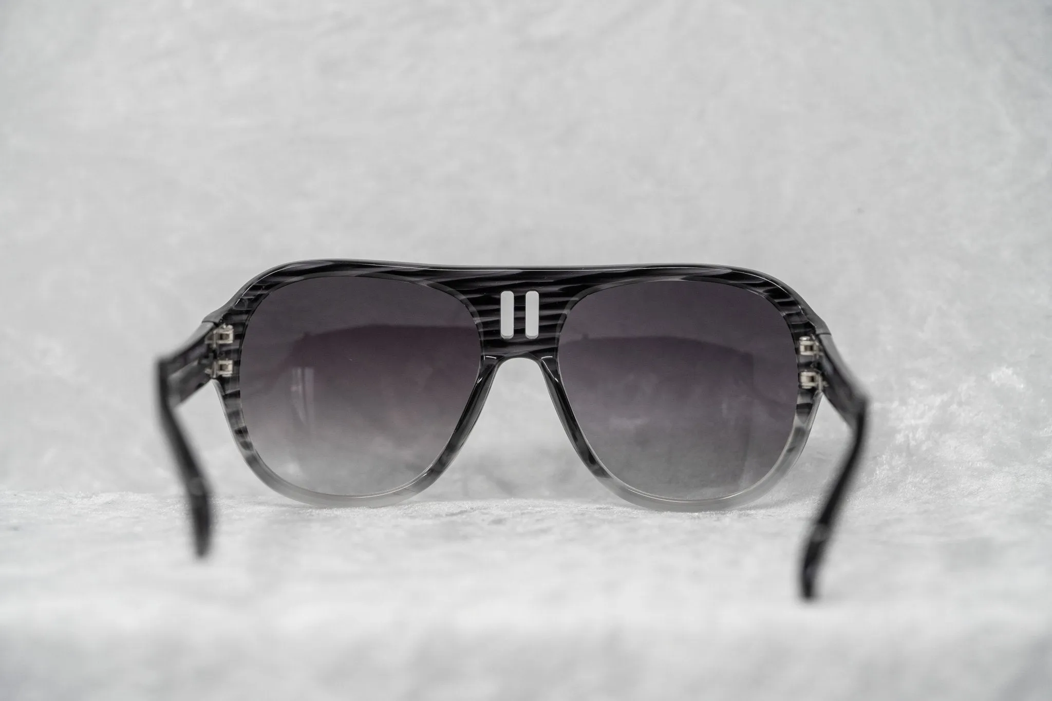 Boris Bidjan Saberi Sunglasses Striped Grey and Purple