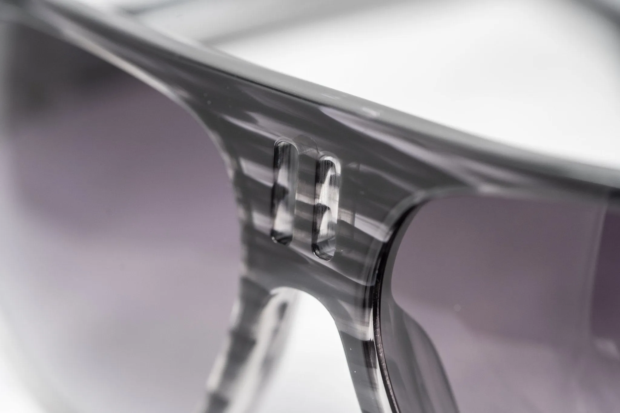 Boris Bidjan Saberi Sunglasses Striped Grey and Purple
