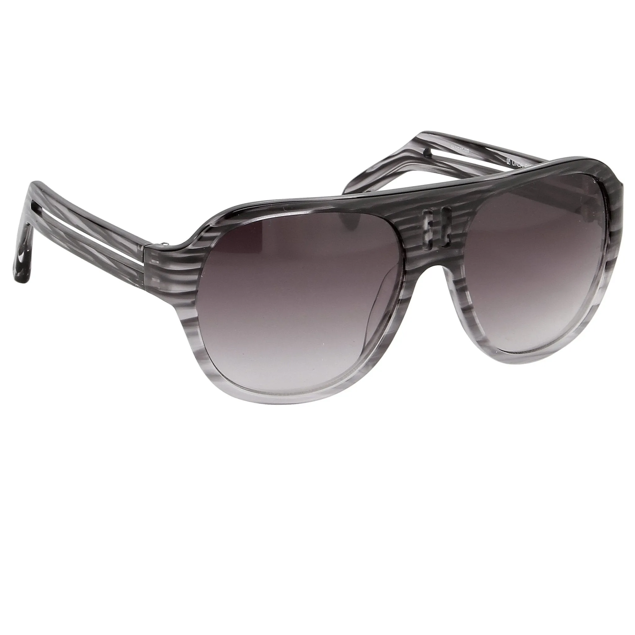 Boris Bidjan Saberi Sunglasses Striped Grey and Purple