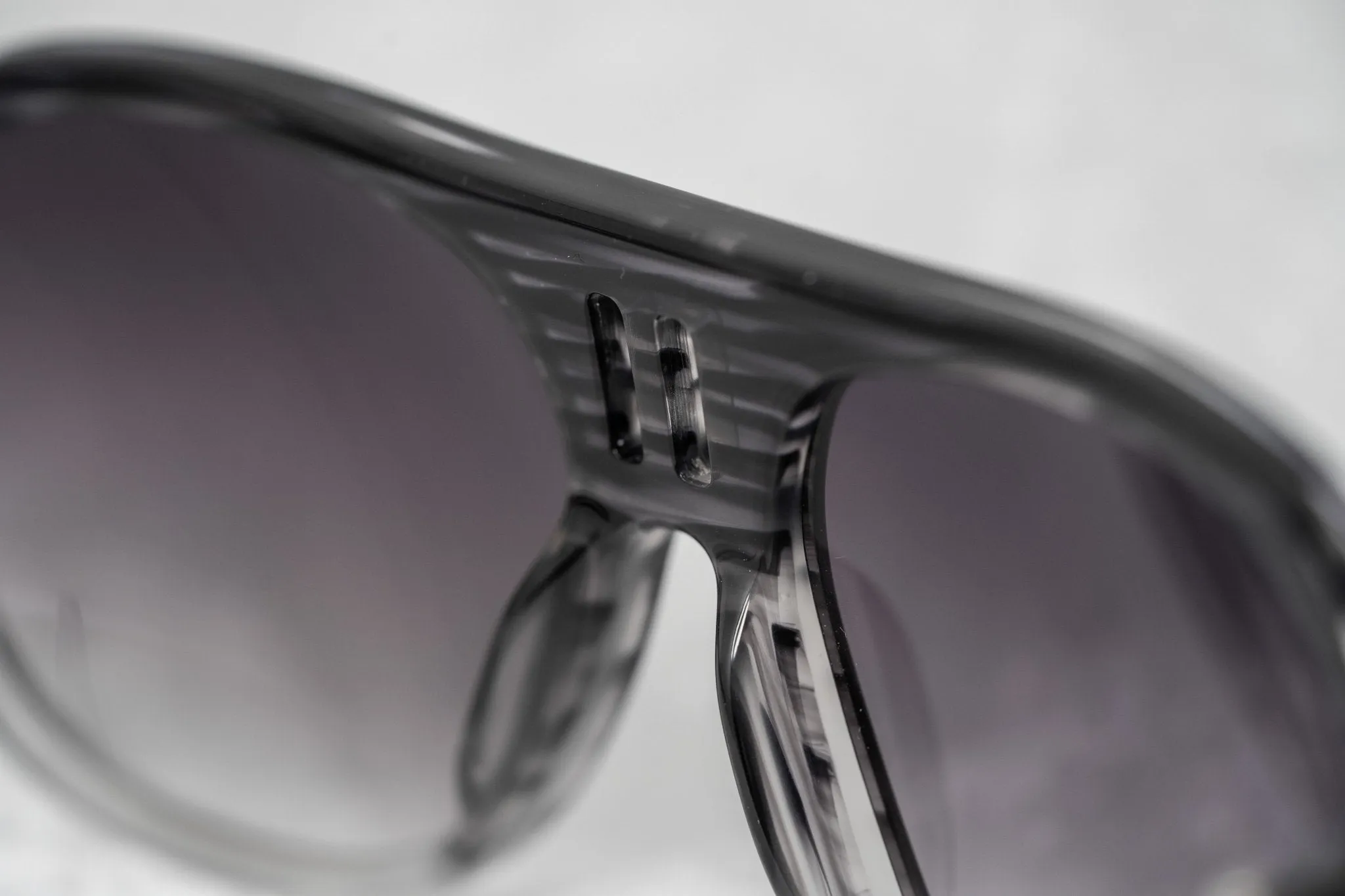 Boris Bidjan Saberi Sunglasses Striped Grey and Purple