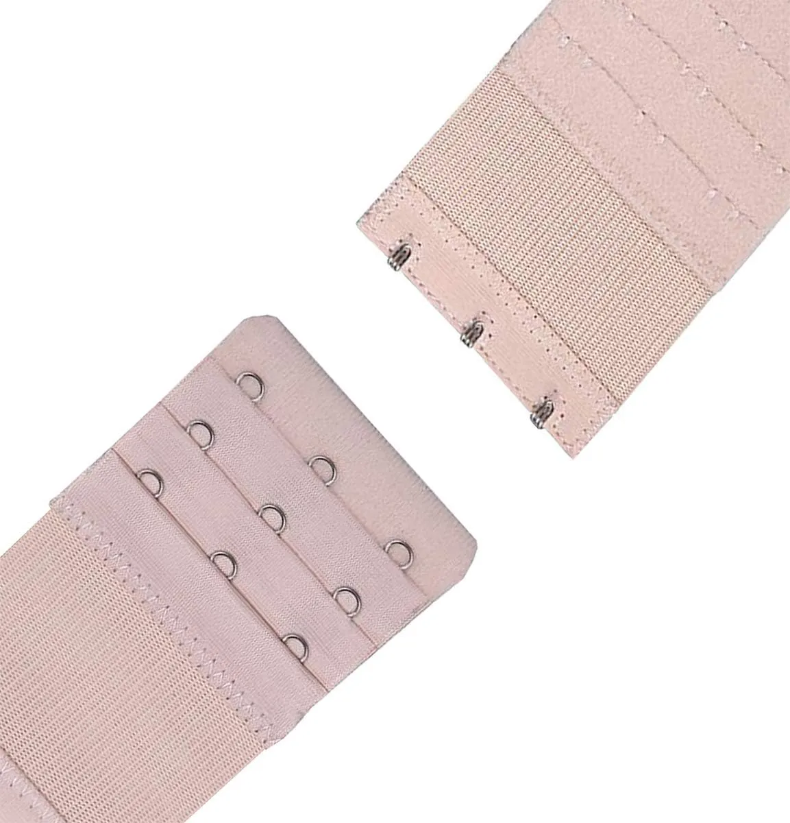Bra Extender 3 Hooks 3 Rows Elastic Bra Band Hook Strap Extensions for Women, Pack of 4