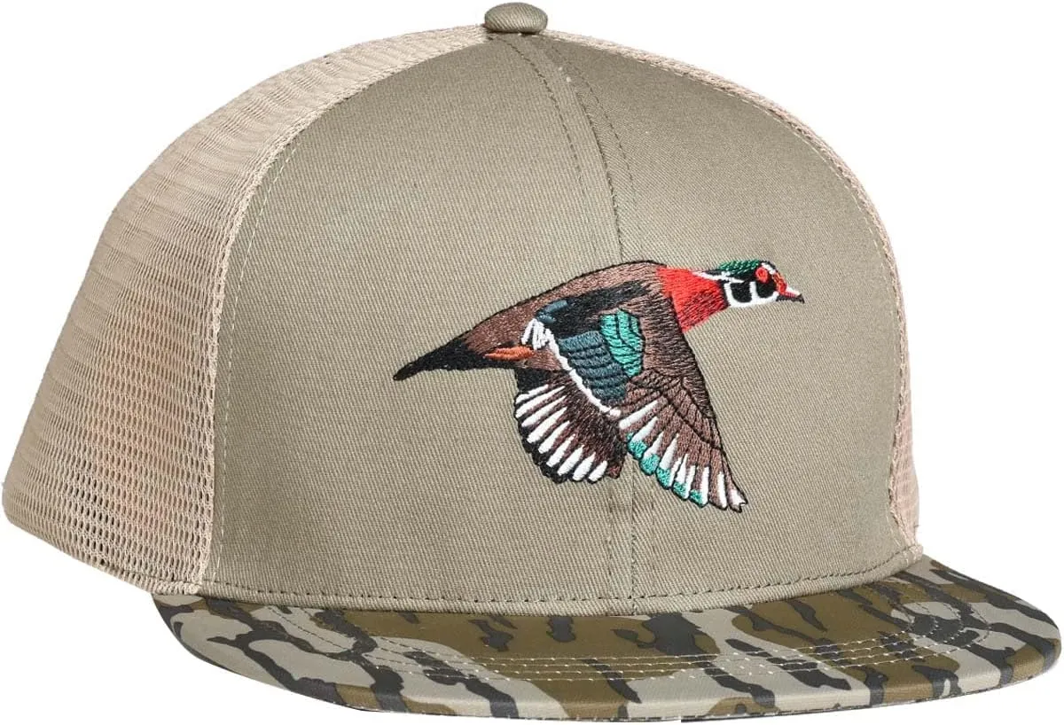 EDTREK Outdoorsman Pro Trucker Breathable Mesh Performance Cap - Flat Brim Snapback Hat
