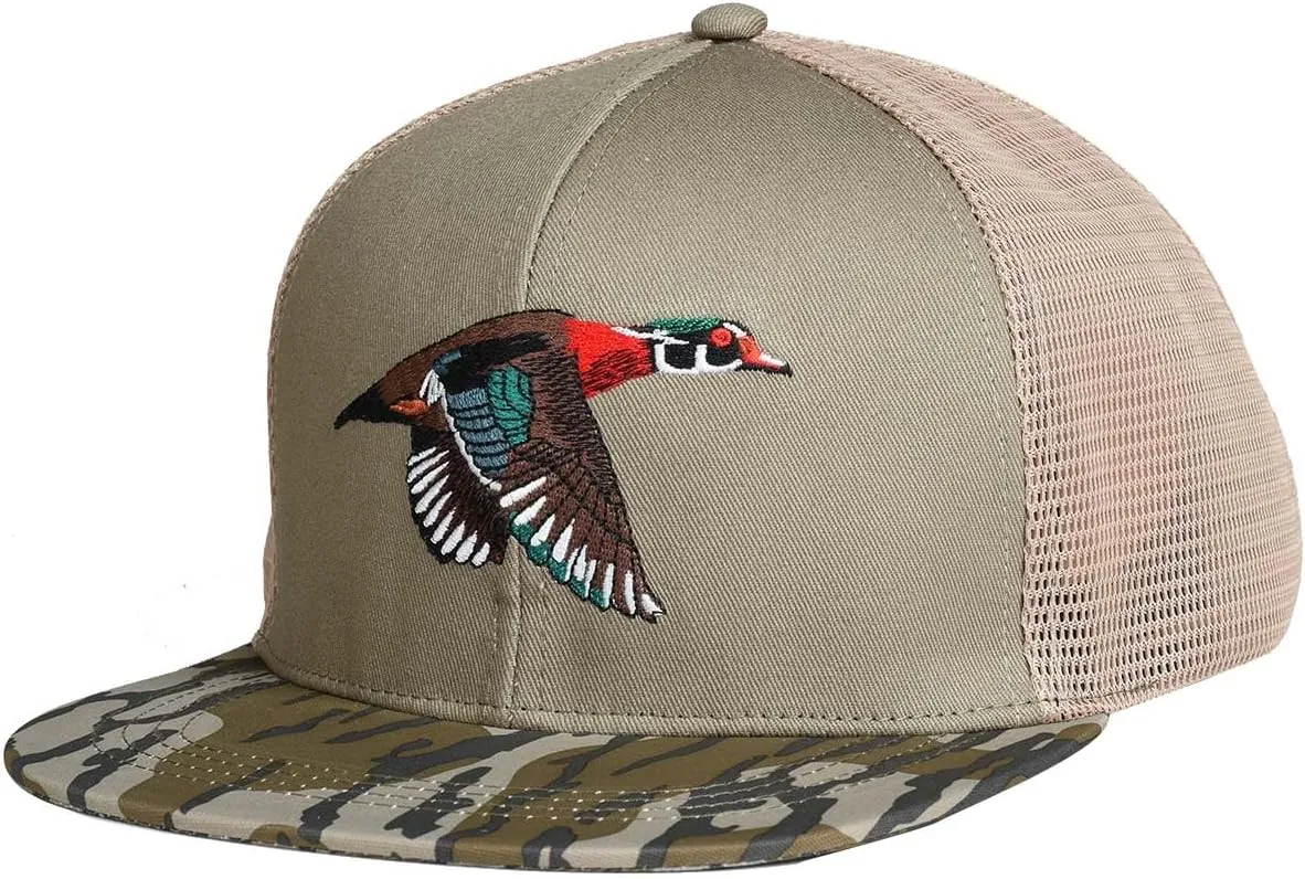 EDTREK Outdoorsman Pro Trucker Breathable Mesh Performance Cap - Flat Brim Snapback Hat