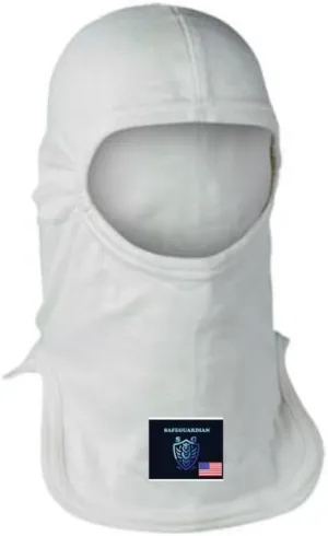 Firefighter Hood Balaclava - Flame Resistant, Welding, Thermal Protection, Neck Gaiter Covering Face Mask Lightweight Safety Gear for Firefighting Beige/White