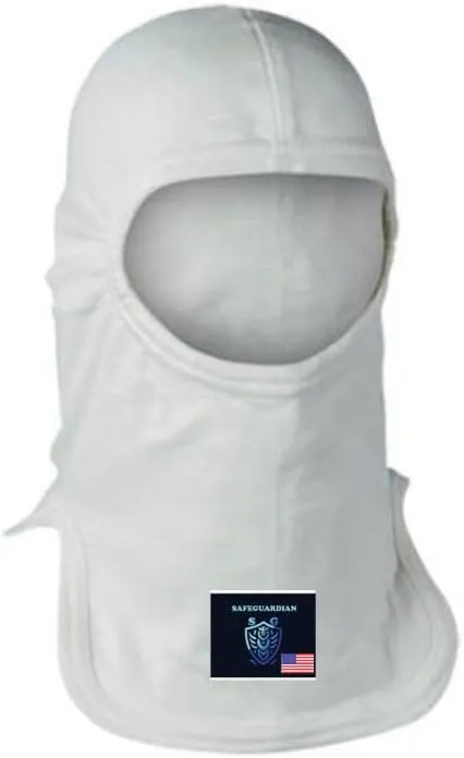 Firefighter Hood Balaclava - Flame Resistant, Welding, Thermal Protection, Neck Gaiter Covering Face Mask Lightweight Safety Gear for Firefighting Beige/White