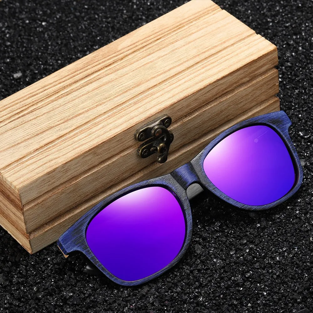 Handmade Bamboo and Wood Polarized Men's Sunglasses Hot With Wooden Box