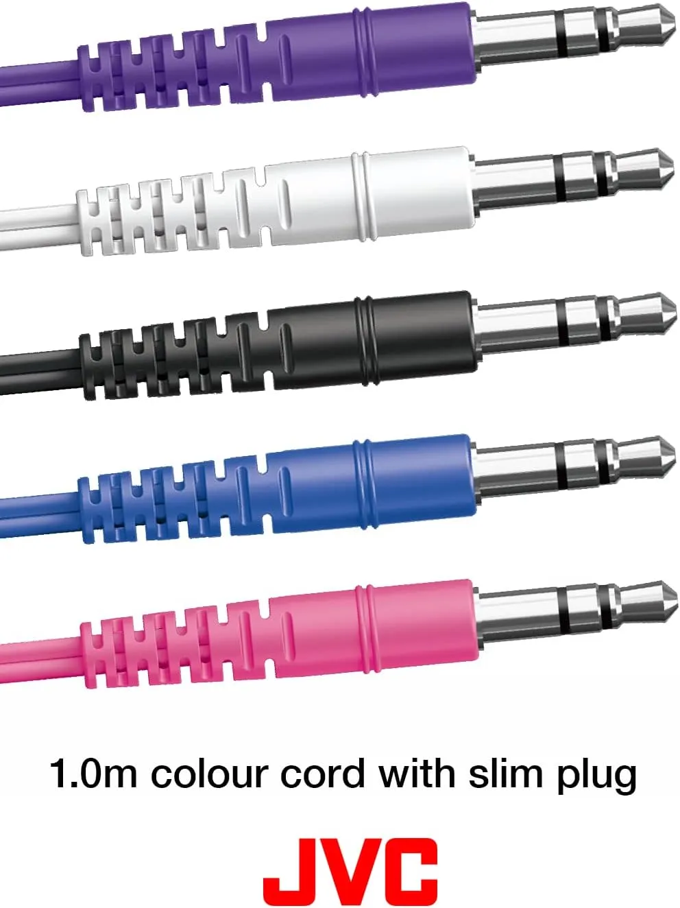 JVC Gumy in Ear Earbud Headphones, Powerful Sound, Comfortable and Secure Fit, Silicone Ear Pieces S/M/L - HAFX7V Purple, Small