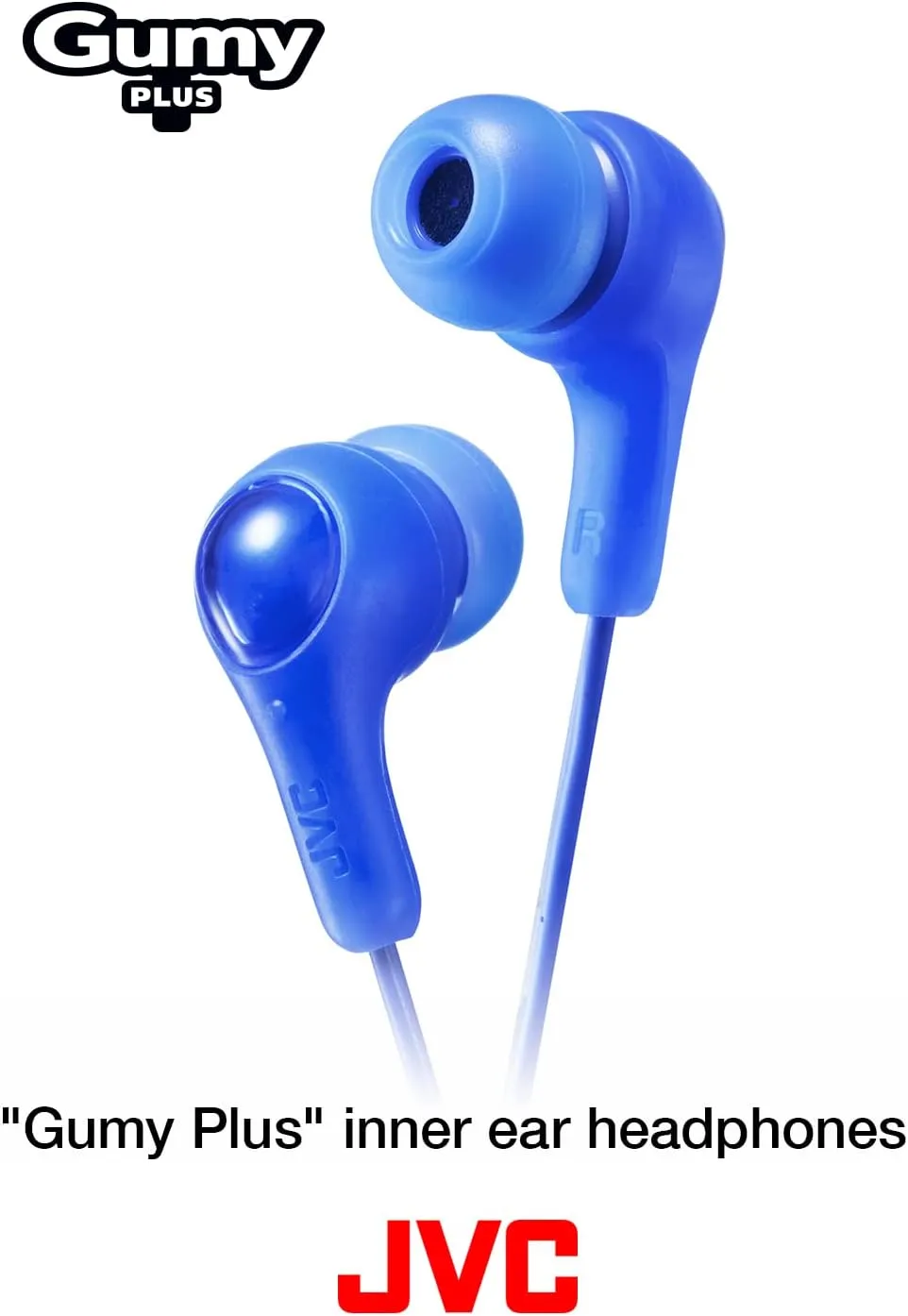 JVC Gumy in Ear Earbud Headphones, Powerful Sound, Comfortable and Secure Fit, Silicone Ear Pieces S/M/L - HAFX7V Purple, Small