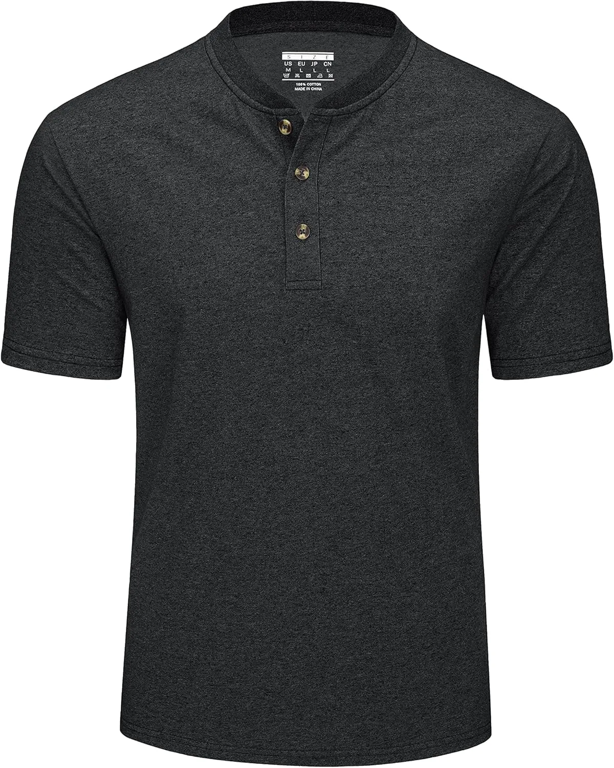 MAGCOMSEN Men's Henley Short Sleeve Shirt Cotton Lightweight 3 Button Tops Vintage Casual Summer Shirt Soft Fashion