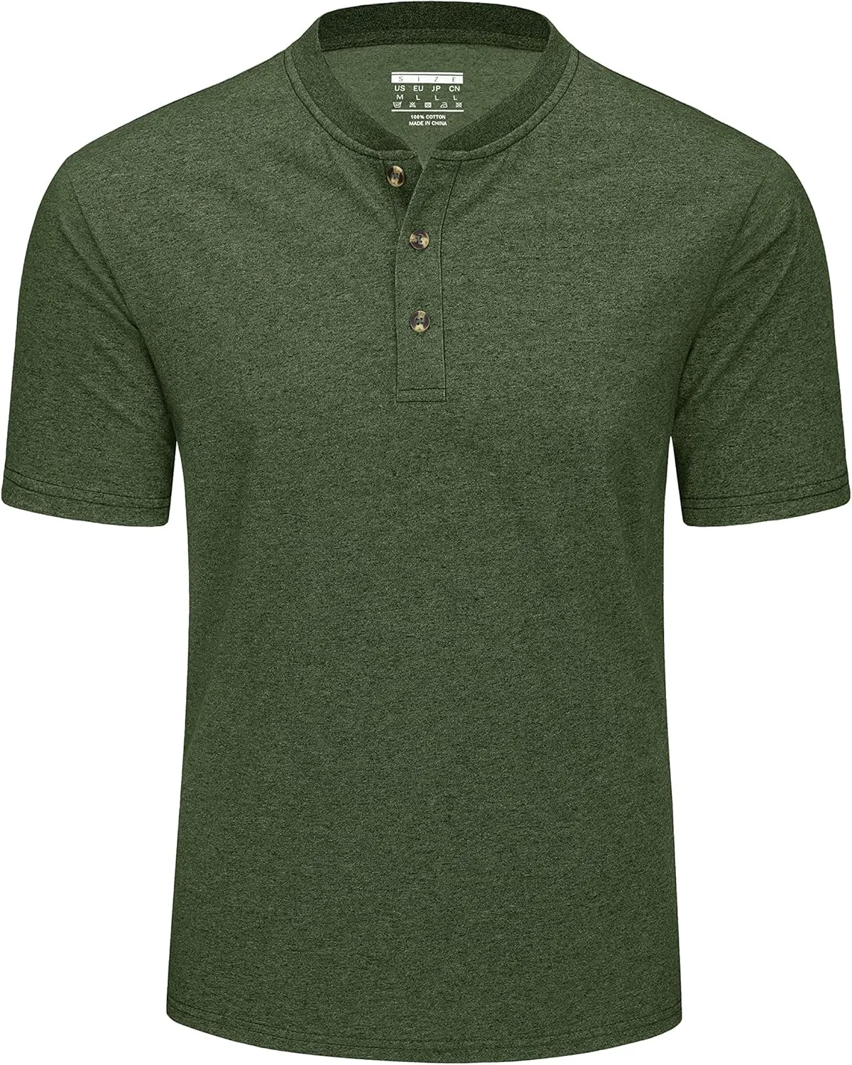 MAGCOMSEN Men's Henley Short Sleeve Shirt Cotton Lightweight 3 Button Tops Vintage Casual Summer Shirt Soft Fashion