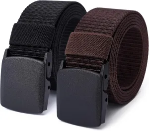Mile High Life | Nylon Web Belt | Outdoor Military Belt | TSA YKK Safe Buckle Plastic/Metal