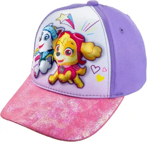 Nickelodeon Toddler Girls' Paw Patrol 3D Cotton Baseball Cap Hat Age 2-5 Purple/Pink