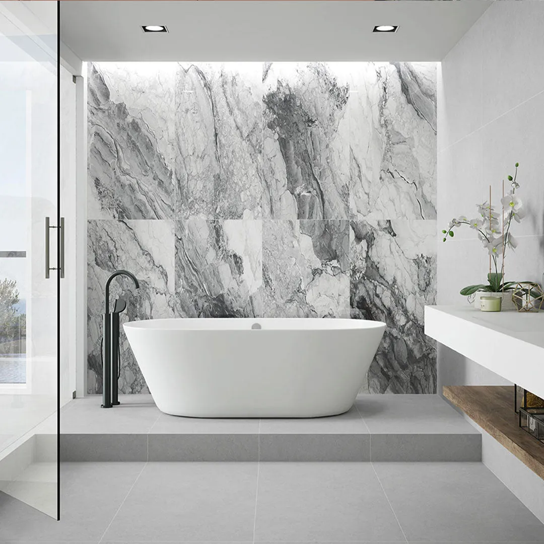 Onda Gray Polished, 24" x 48" - Porcelain Tile