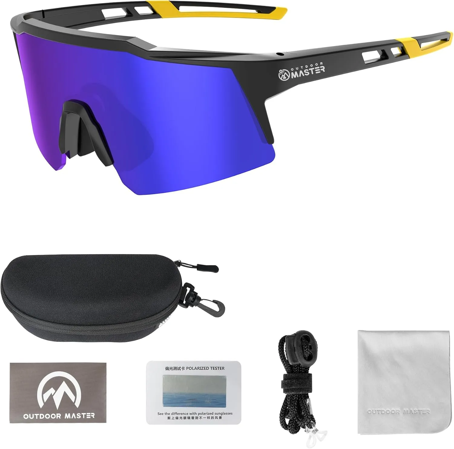 OutdoorMaster Hawk Kids Polarized Sunglasses, Kids Baseball Sunglasses with UV Protection for Girls & Boys 6-14