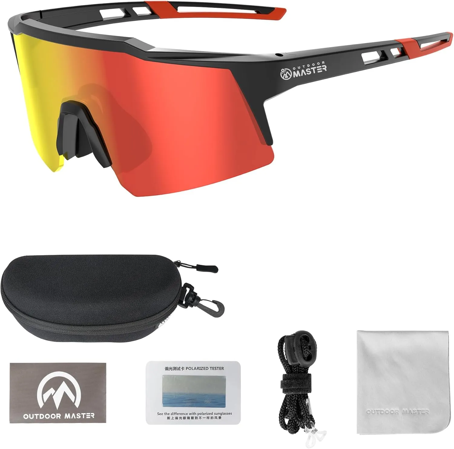 OutdoorMaster Hawk Kids Polarized Sunglasses, Kids Baseball Sunglasses with UV Protection for Girls & Boys 6-14