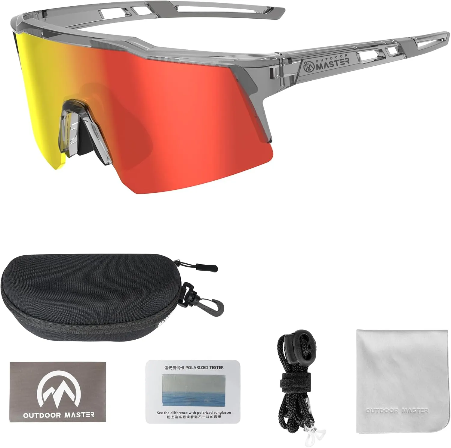 OutdoorMaster Hawk Kids Polarized Sunglasses, Kids Baseball Sunglasses with UV Protection for Girls & Boys 6-14
