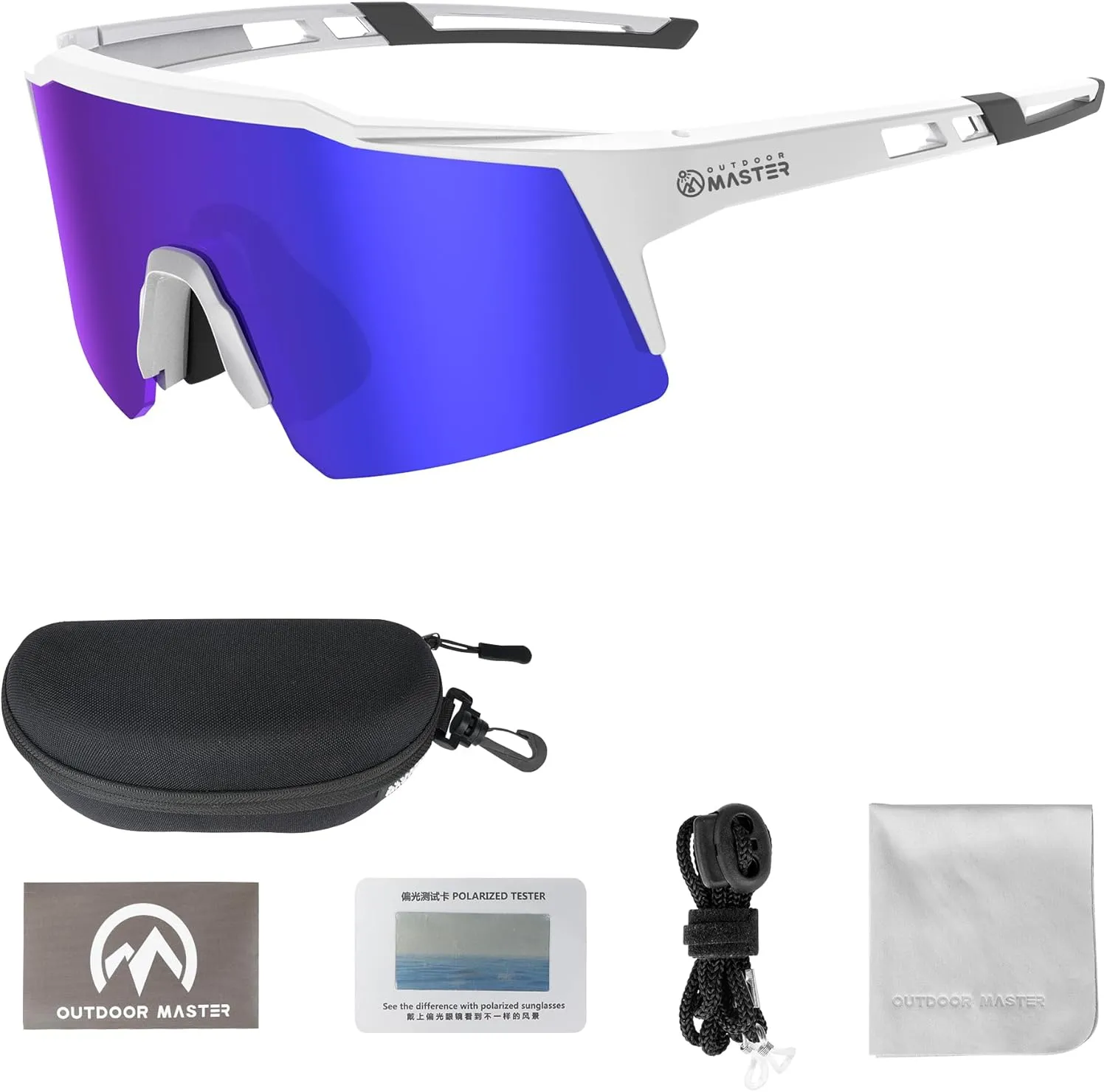 OutdoorMaster Hawk Kids Polarized Sunglasses, Kids Baseball Sunglasses with UV Protection for Girls & Boys 6-14