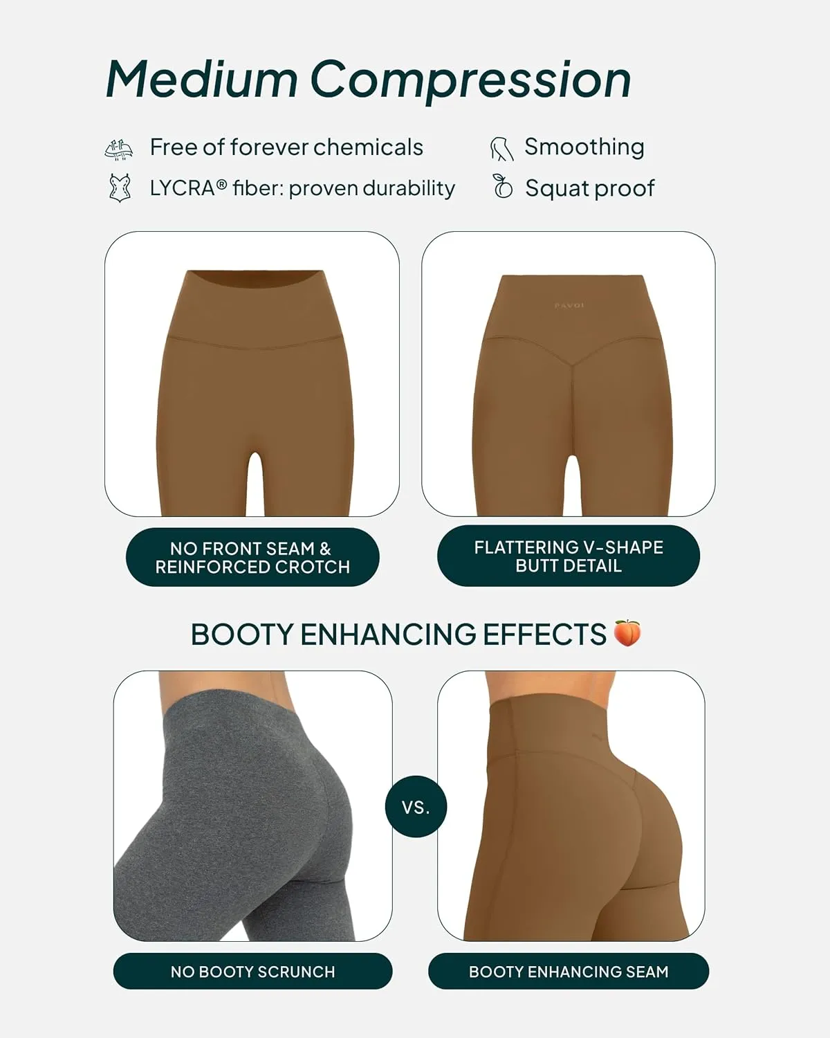 PAVOI ACTIVE Buttery Soft Workout Leggings for Women - High Waisted No Front Seam Gym Leggings Yoga Pants - FlexFlow