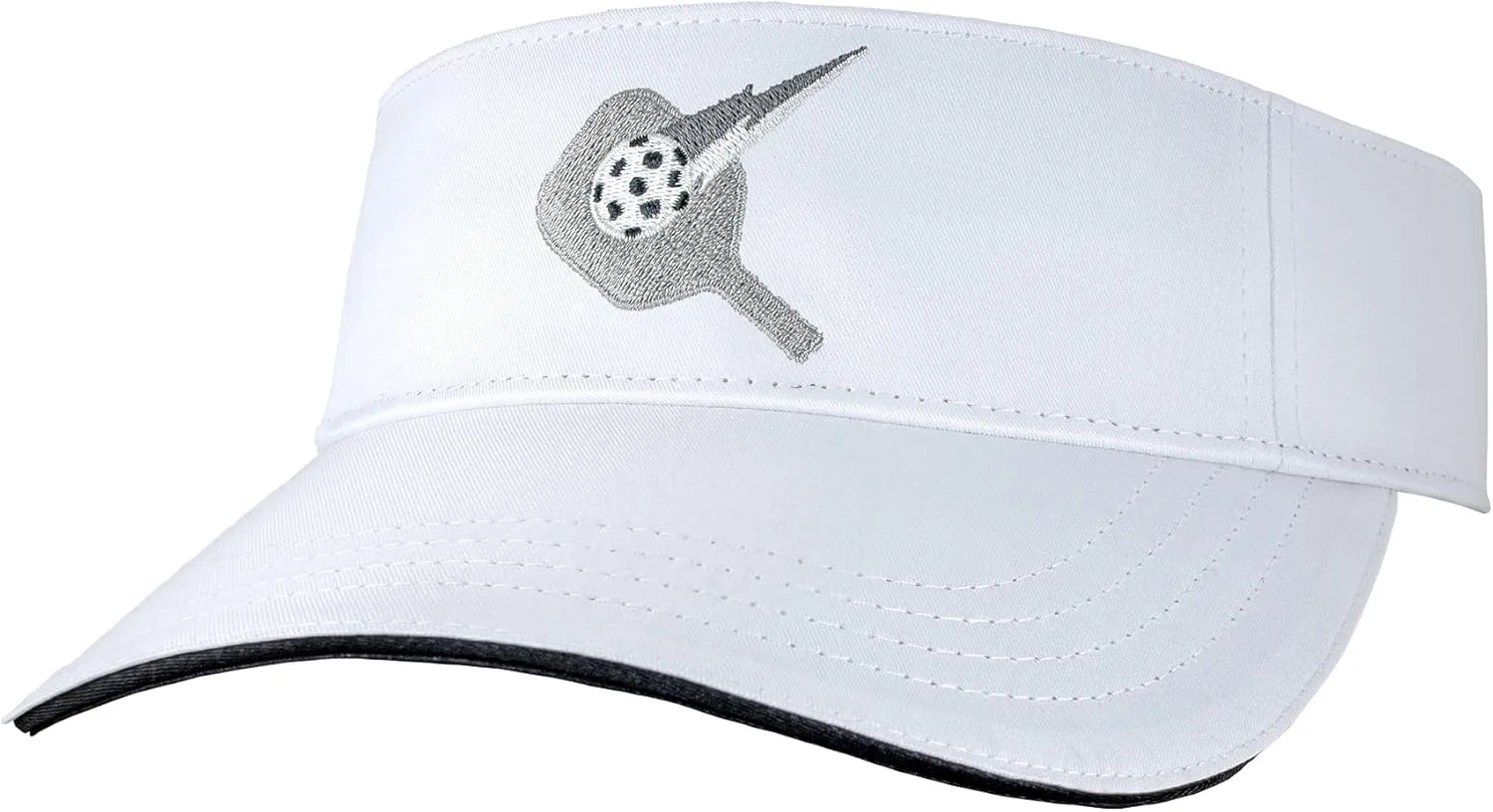 Pickleball Pro Visor Men's/Women's Lightweight, UV-Protective, Stay Cool Sports Visor (Sterling Silver Logo)