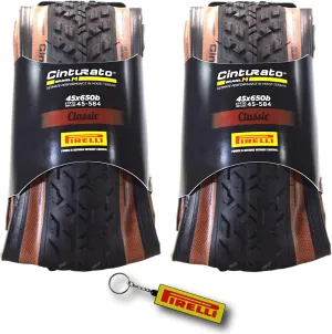 Pirelli Cinturato Gravel M Classic 45-584 (650 x 45c) Gravel Bike Tire - Gravel-Specific Design for Mixed Terrain - SpeedGRIP Compound for Resistance and Grip