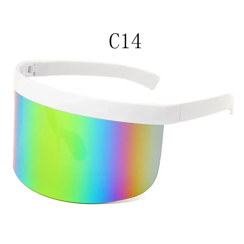 Shield Visor Sunglasses - Retro/Futuristic/Punk Eyewear Cosplay Sun Glasses