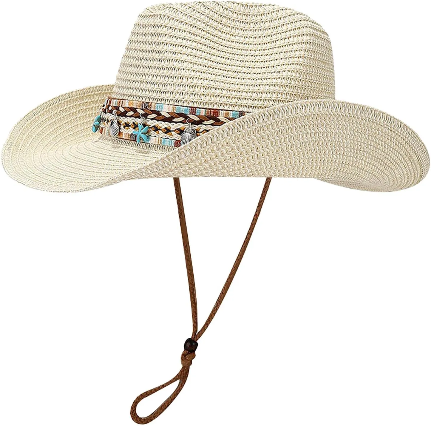 Sun Hats for Women Uv Protection Straw Hat Western Cowboy Hat Summer Panama Hats Ladies Beach Jazz Cap