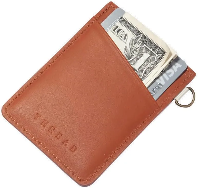 Thread Wallets Ultra Slim Minimalist Card Holder Wallet (Luna Beige)