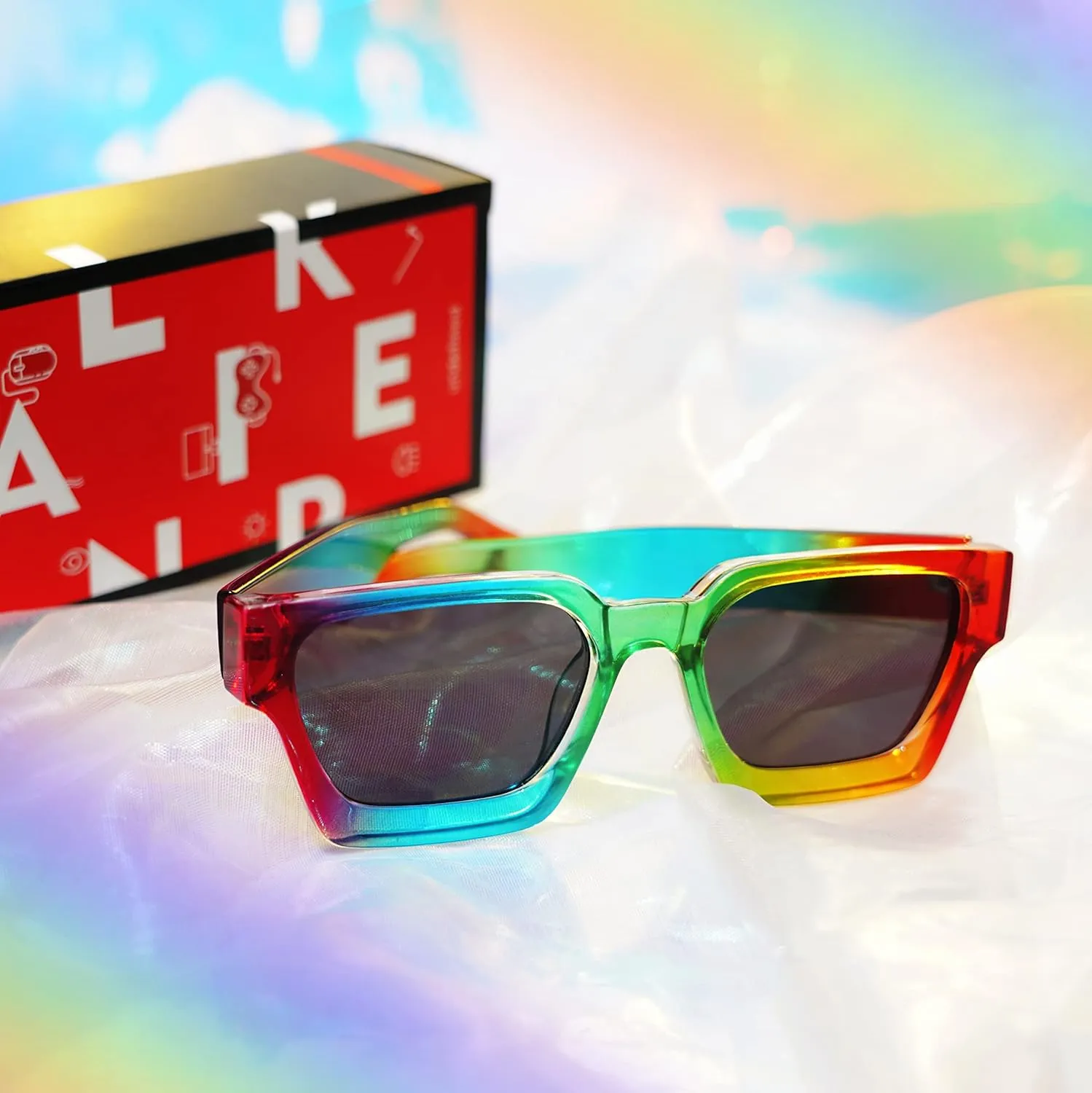 VANLINKER Thick Square Sunglasses for Men Women Retro Chunky Rectangle Shades UV400 Protection VL9731