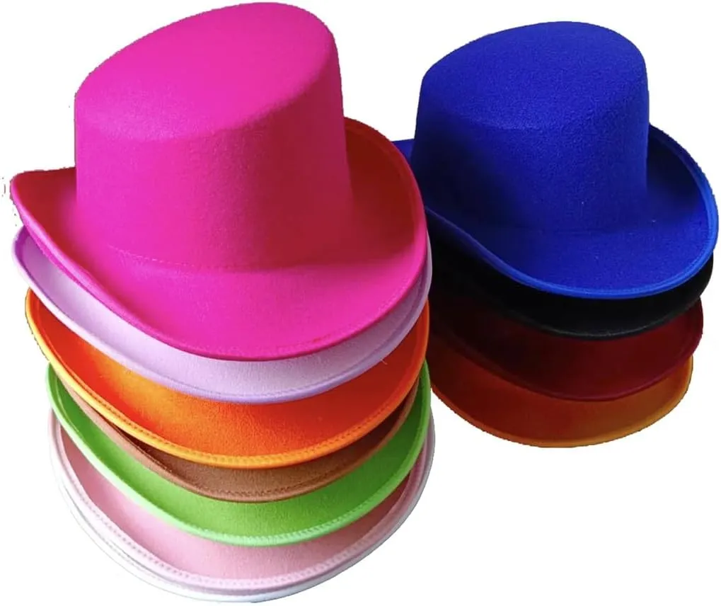 Vogrtcc Men Women Fashion Asymmetric Fedora Party Hat Magic Hat
