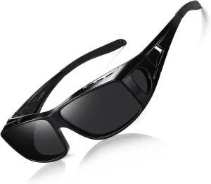 Wzerry Fit Over Glasses Sunglasses for Women Men, Polarized Oversized Sun Glasses for Prescription Glasses UV400 Protection