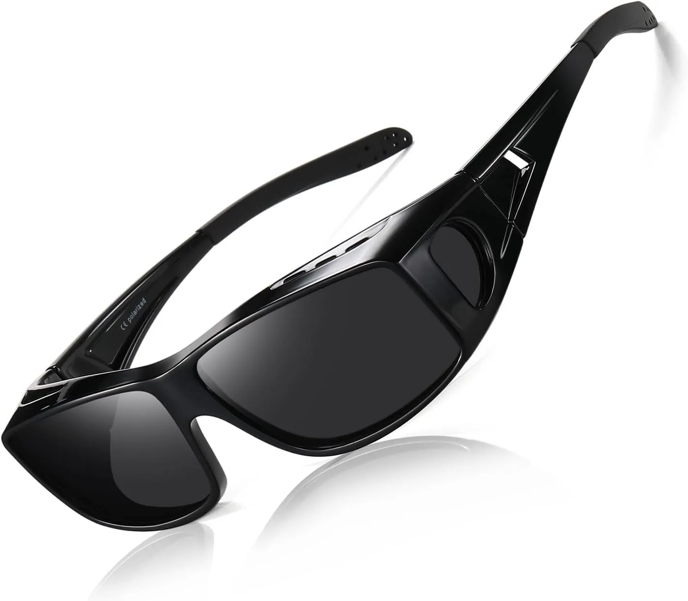 Wzerry Fit Over Glasses Sunglasses for Women Men, Polarized Oversized Sun Glasses for Prescription Glasses UV400 Protection